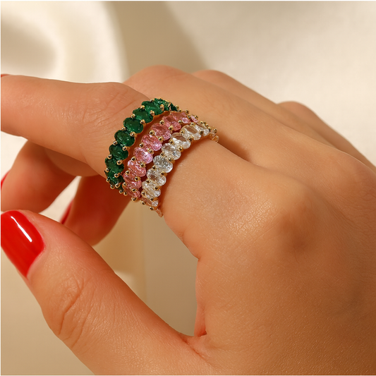 Tennis Ring with CZ