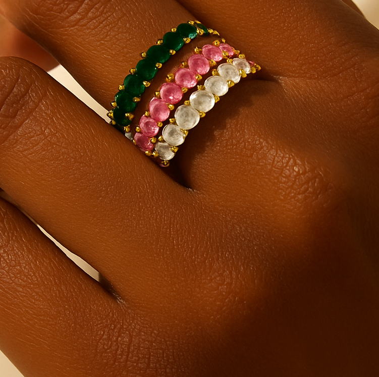 Tennis Ring with CZ