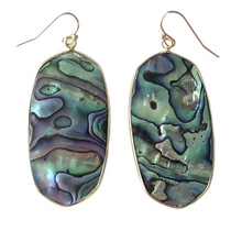 Load image into Gallery viewer, Abalone Shell Geometric Earrings