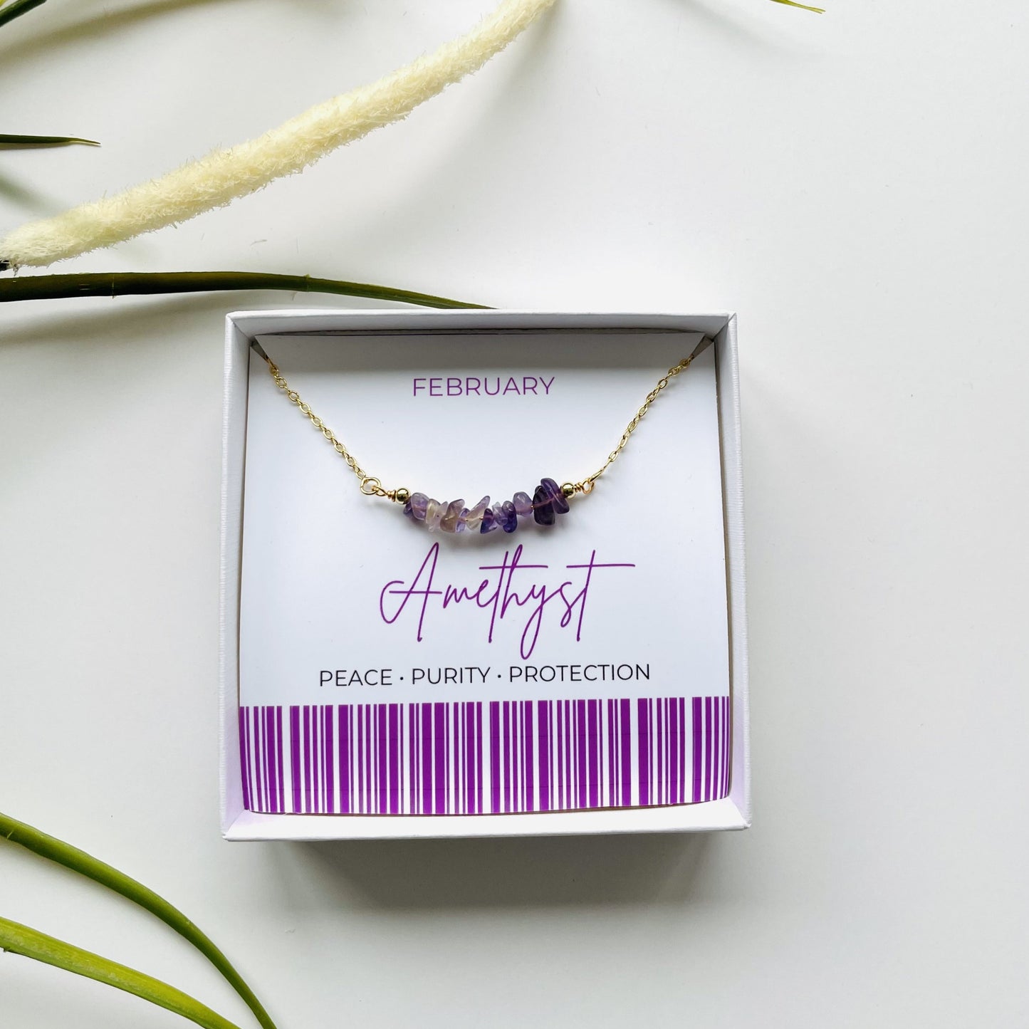 The Birthday Bar Birthstone Necklace