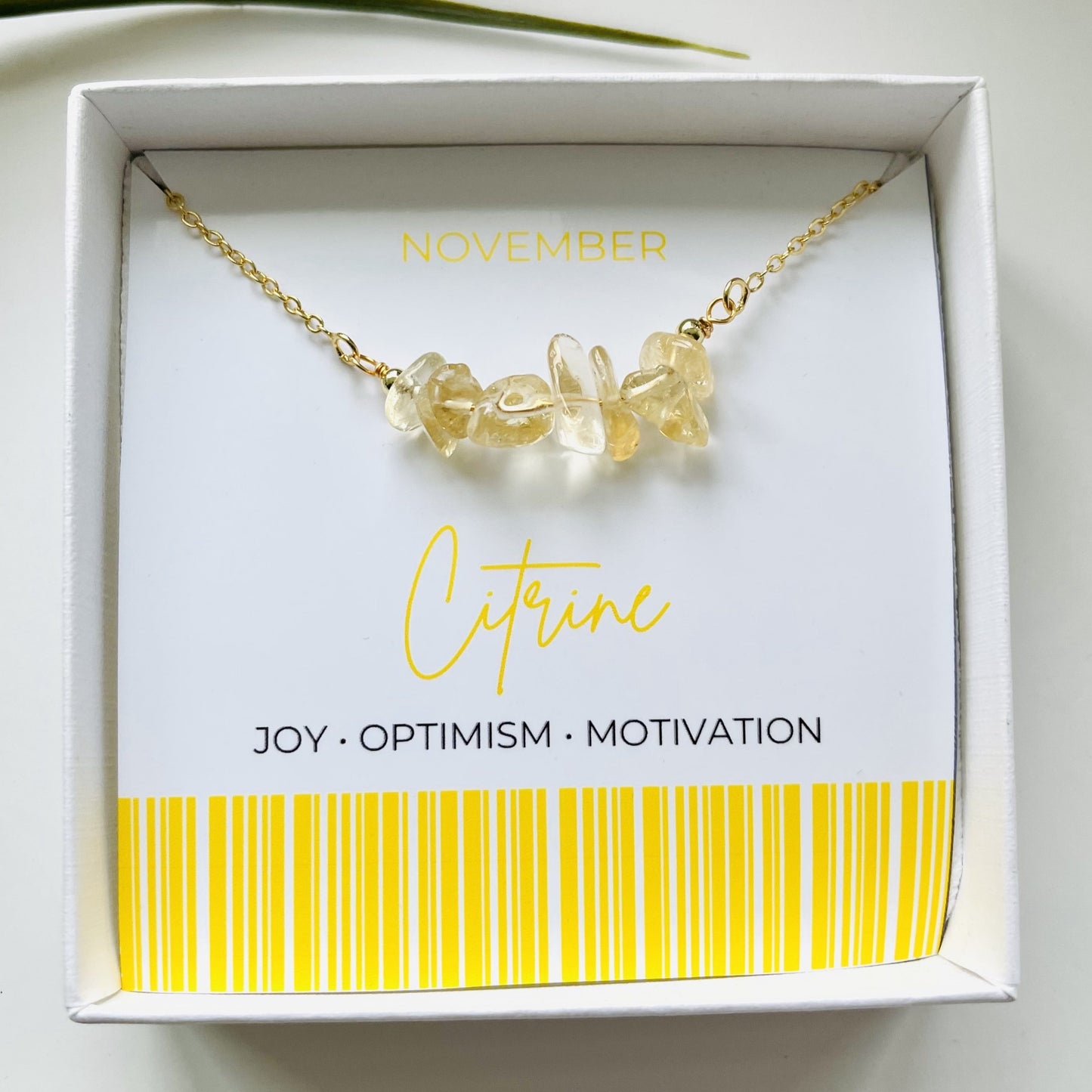 The Birthday Bar Birthstone Necklace