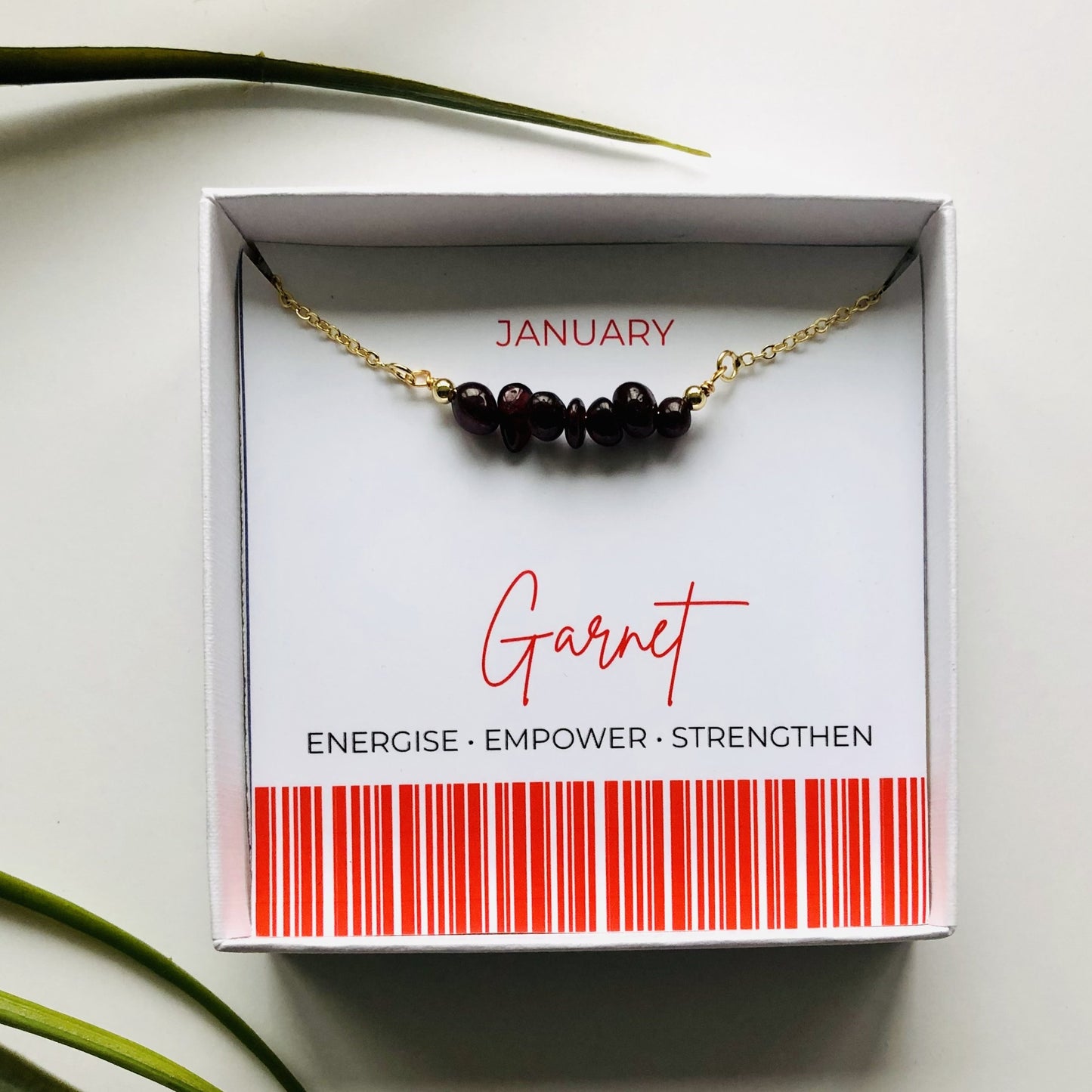 The Birthday Bar Birthstone Necklace