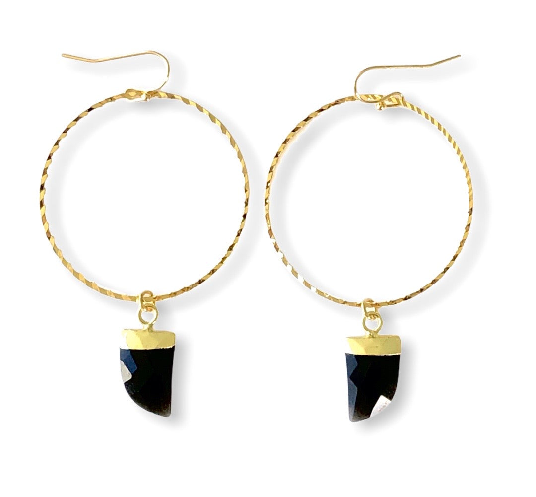 Talisman Hoops – Yellow Gold