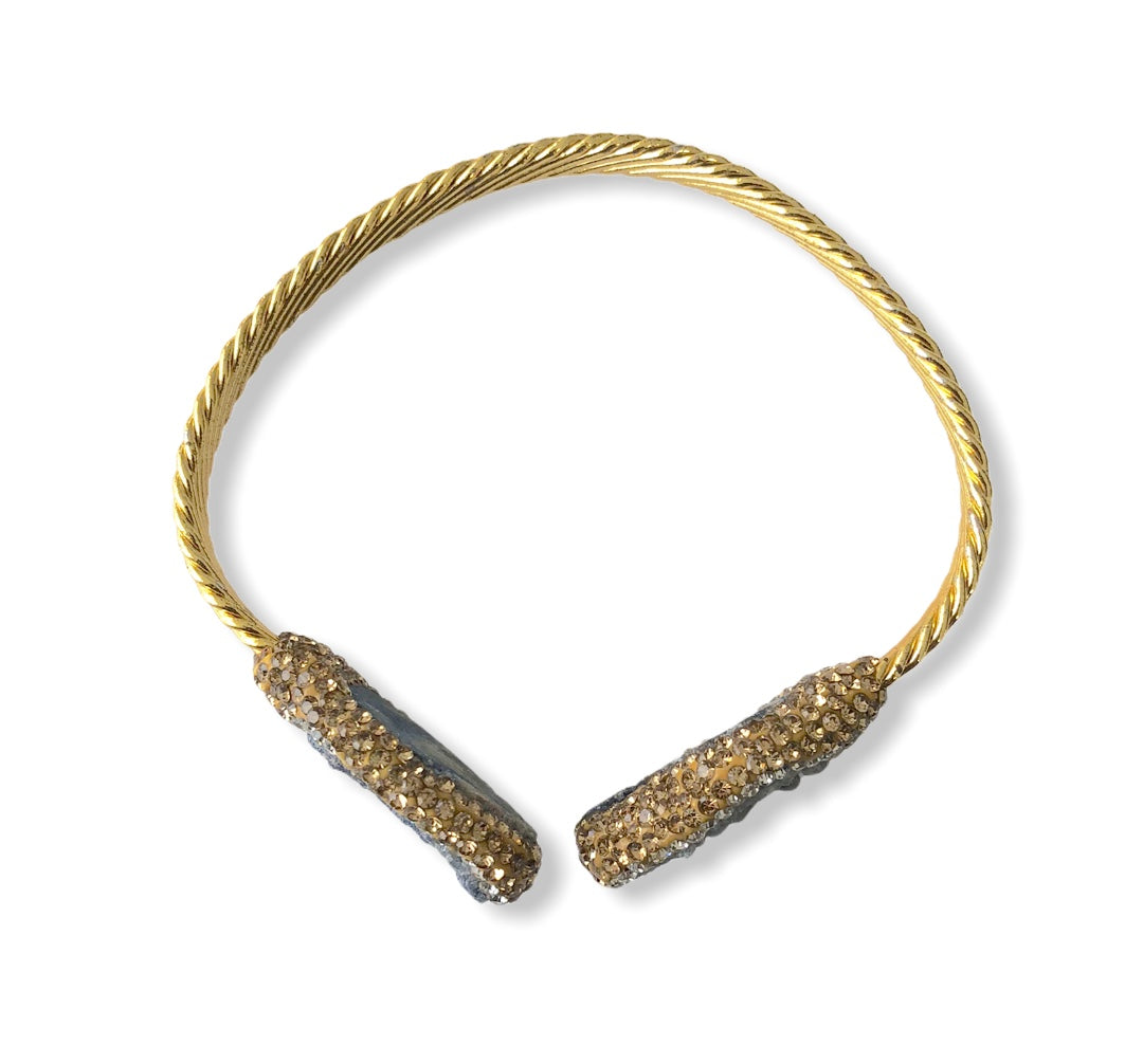 Blue Druzy Bangle