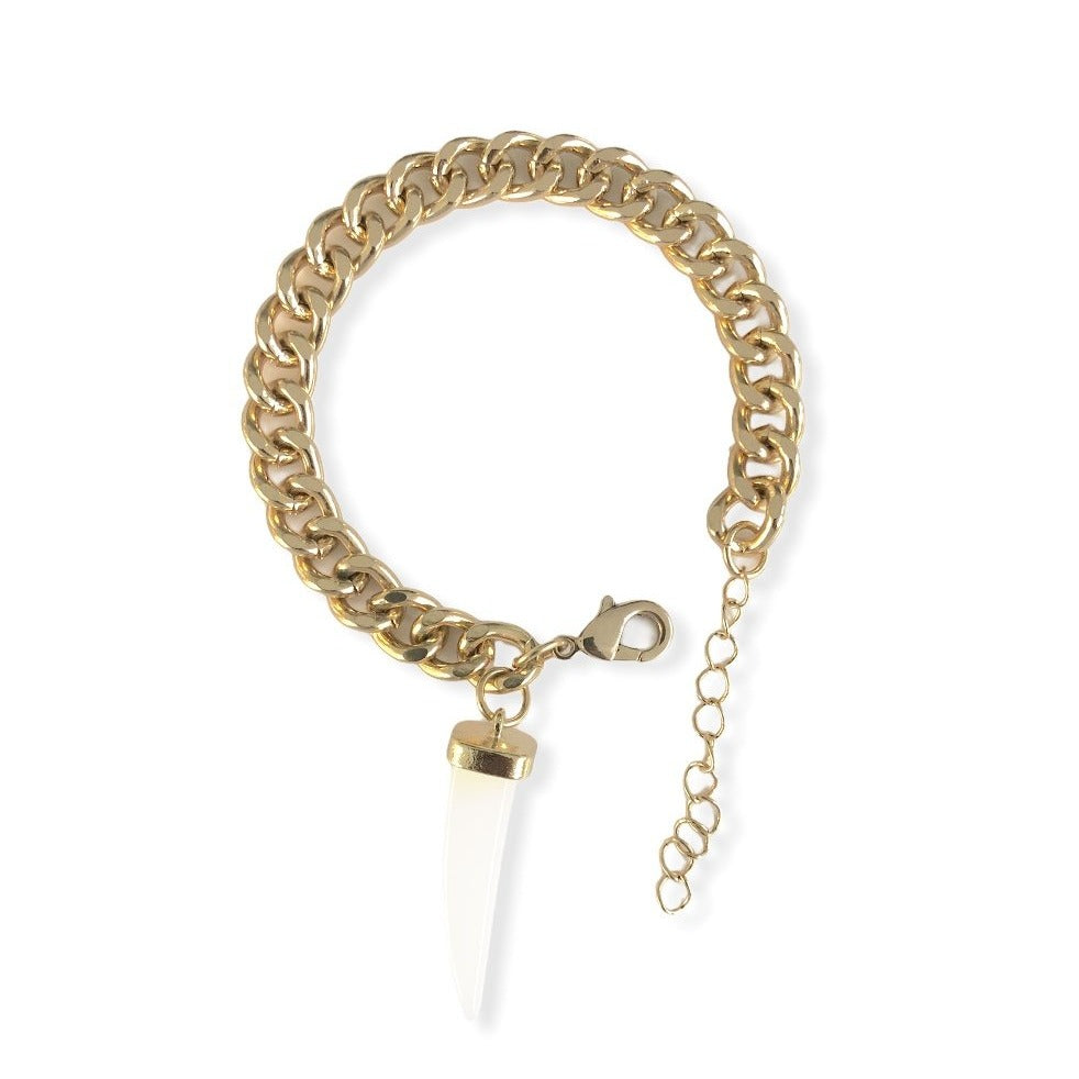 Gemstone Curb Link Bracelet