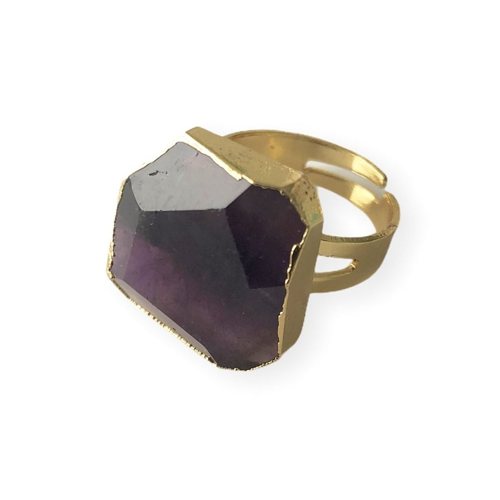 Faceted Gemstone Ring