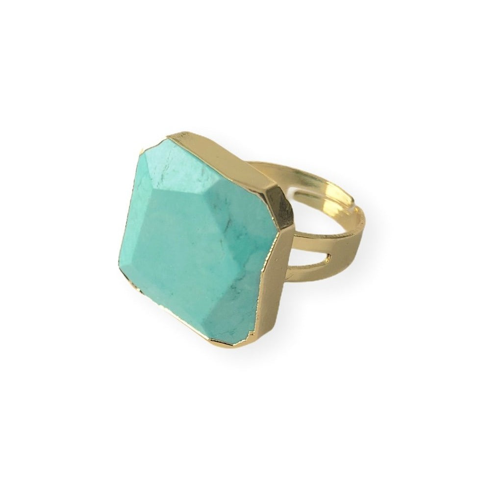 Faceted Gemstone Ring