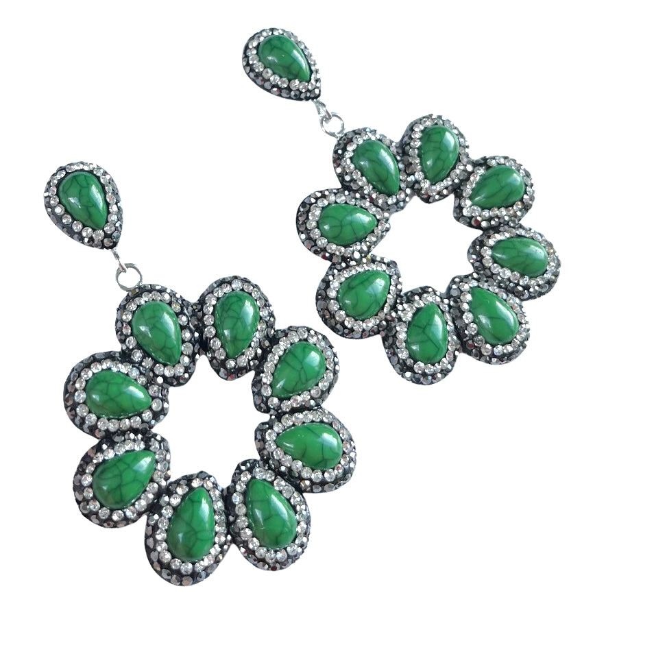 Pavé Colour Blooms Earrings