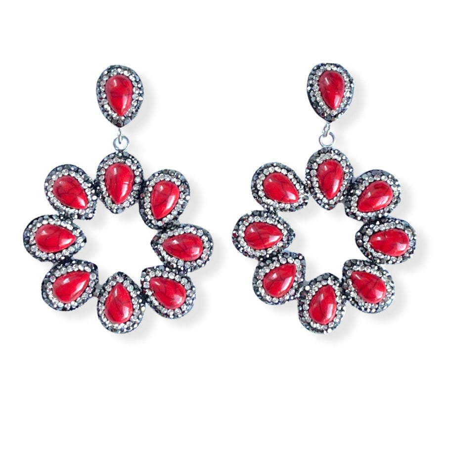 Pavé Colour Blooms Earrings