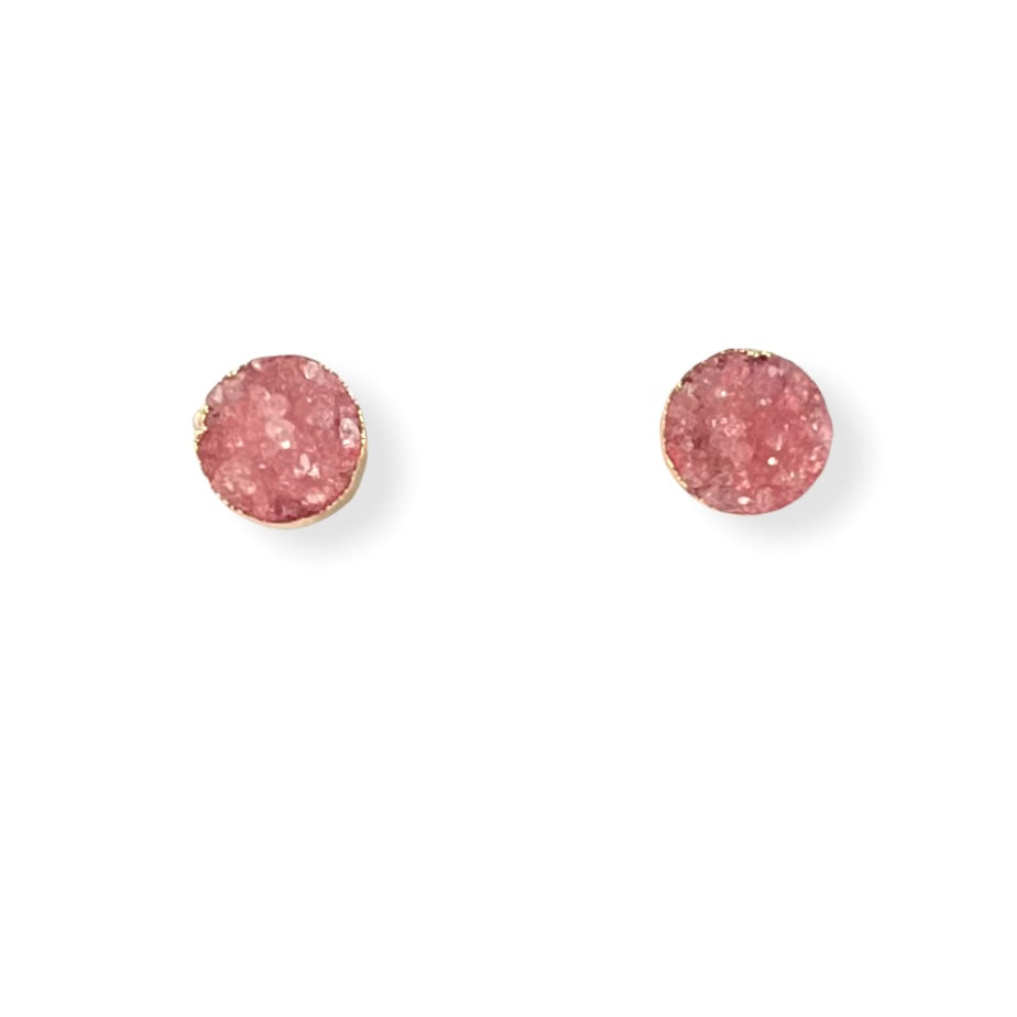 Round Druzy Studs