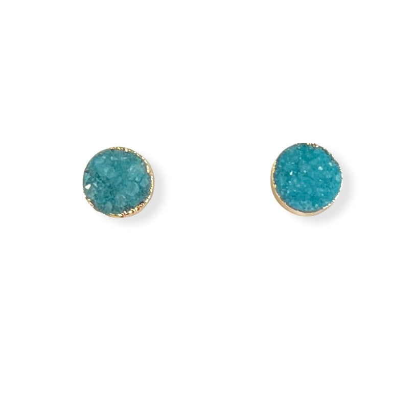 Round Druzy Studs