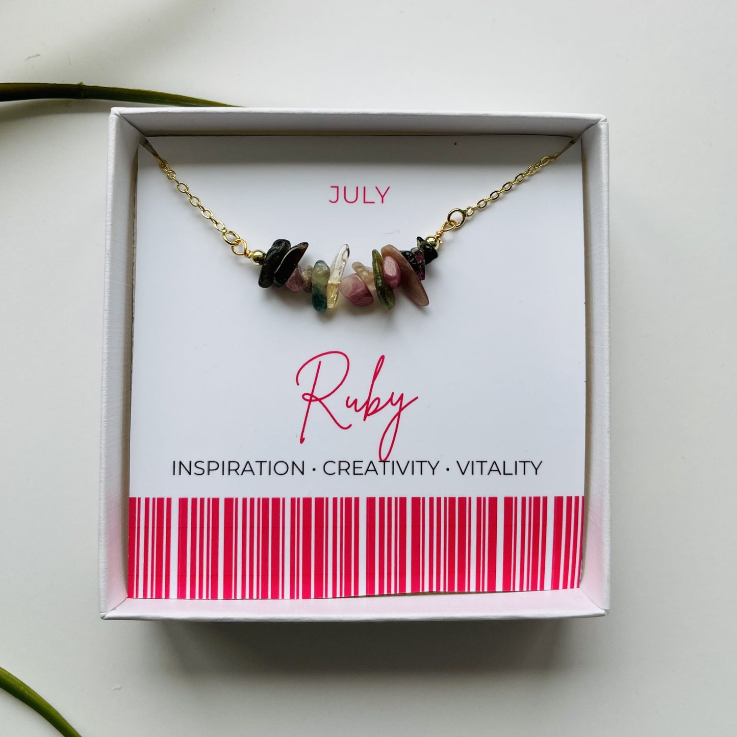 The Birthday Bar Birthstone Necklace