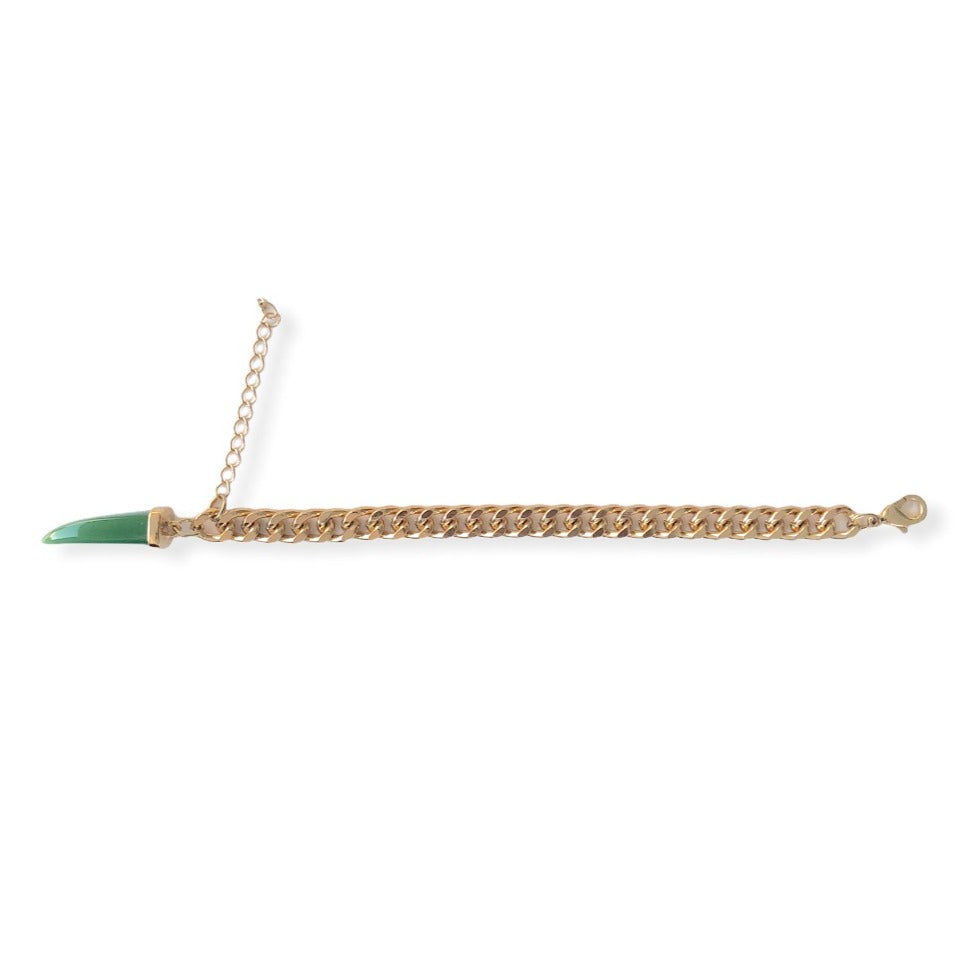 Gemstone Curb Link Bracelet