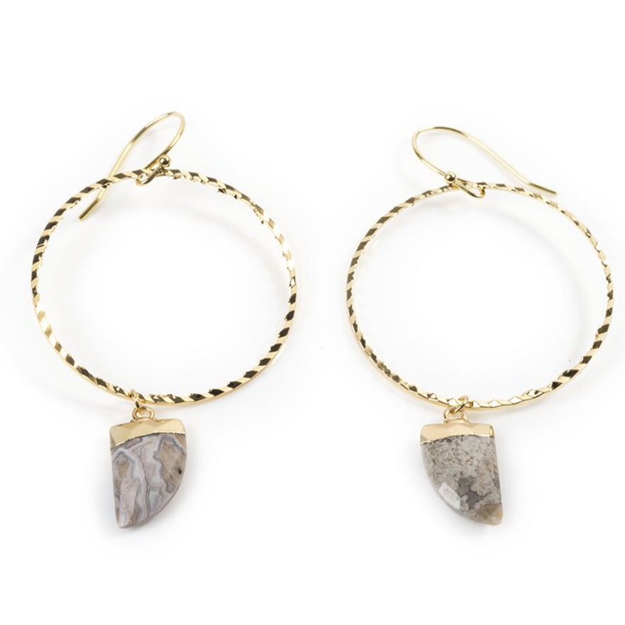 Talisman Hoops – Yellow Gold