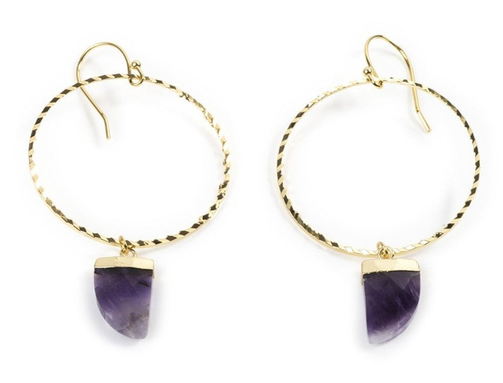 Talisman Hoops – Yellow Gold