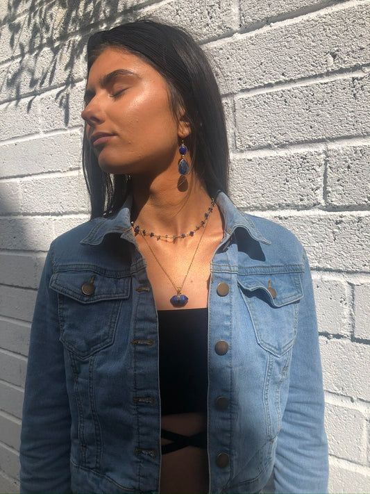 Chain Reaction Lapis Lazuli Necklace