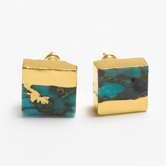 Turquoise Slice Studs