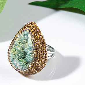 Colour Addict Green Druzy Ring