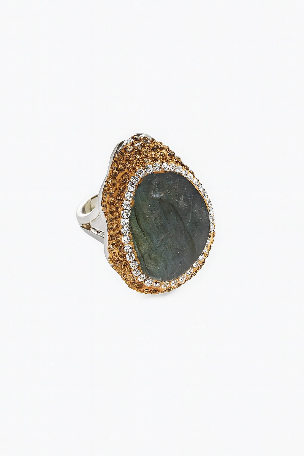 Gemstone and Cubic Statement Ring