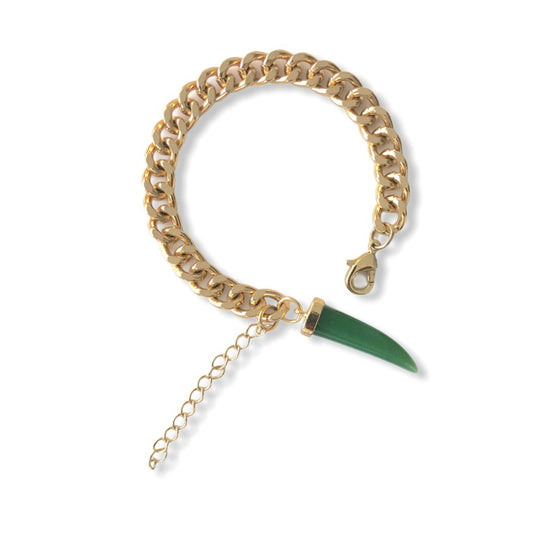 Gemstone Curb Link Bracelet