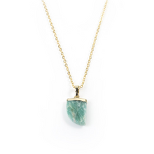 Load image into Gallery viewer, Amazonite Claw Necklace in Yellow Gold