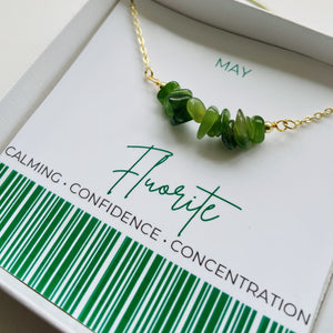 Fluorite - May Birthstone Necklace