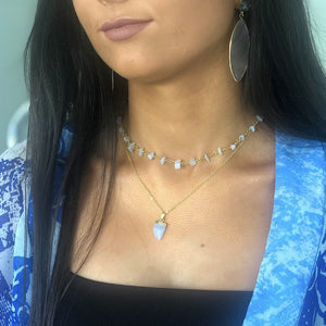 Blue Lace Agate Choker Necklace