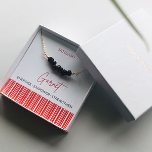 Garnet - January Birthstone Necklace