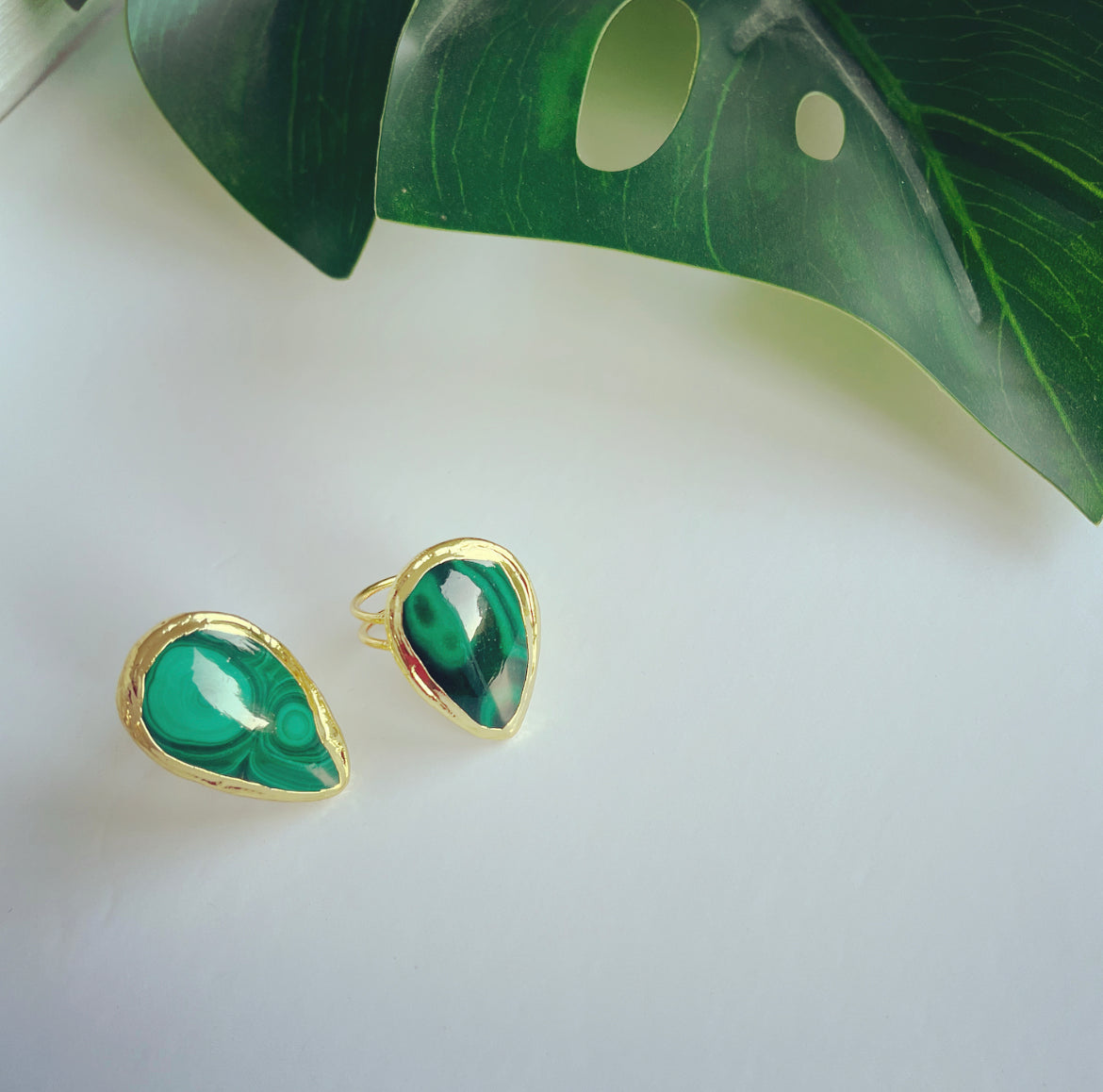 Malachite Statement Ring