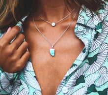 Load image into Gallery viewer, Amazonite Claw Necklace in White Gold