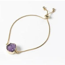 Load image into Gallery viewer, Purple Druzy Bracelet Small