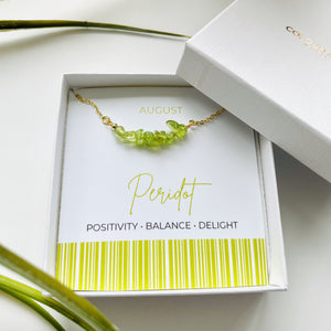 Peridot - August Birthstone Necklace