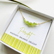 Load image into Gallery viewer, Peridot - August Birthstone Necklace
