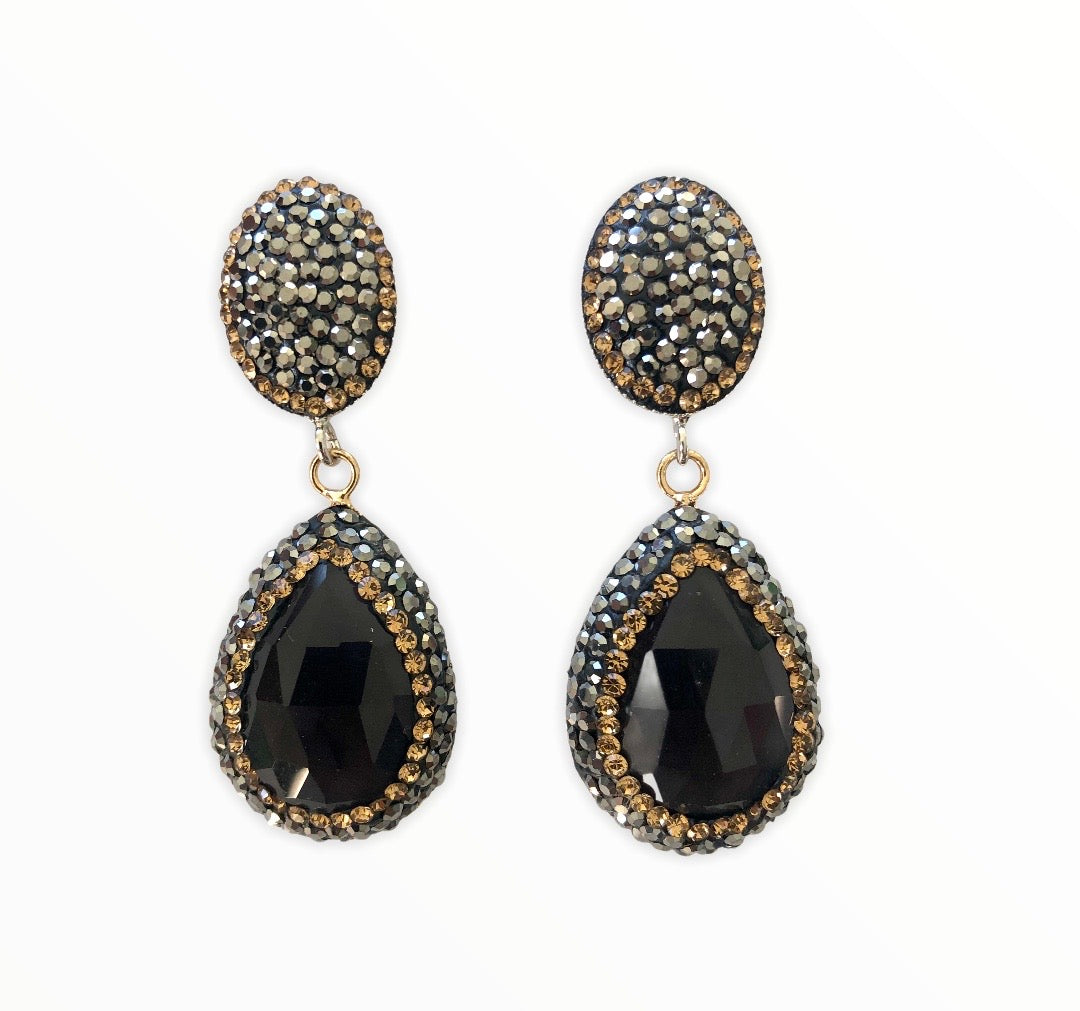 Pavé Colour Drop Earrings