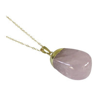 Load image into Gallery viewer, Rose Quartz Nugget Necklace