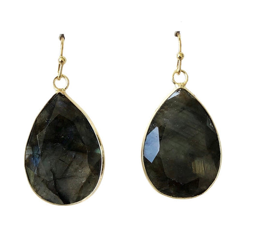 Labradorite Teardrop Earrings