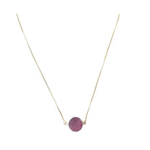 Load image into Gallery viewer, Pink Druzy Necklace