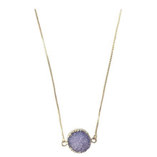 Load image into Gallery viewer, Purple Druzy Necklace