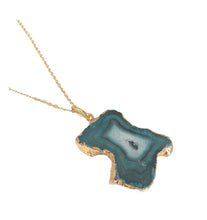 Load image into Gallery viewer, Sliced Green Agate Necklace
