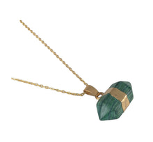 Load image into Gallery viewer, Malachite Hexagonal Necklace