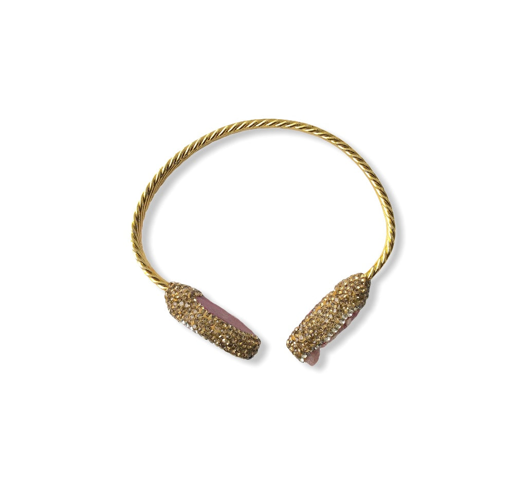Pink Druzy Bangle