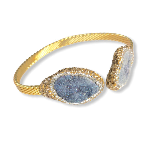 Blue Druzy Bangle