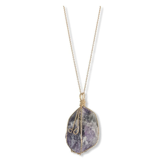 Rebel Wrapped Gemstone Necklace