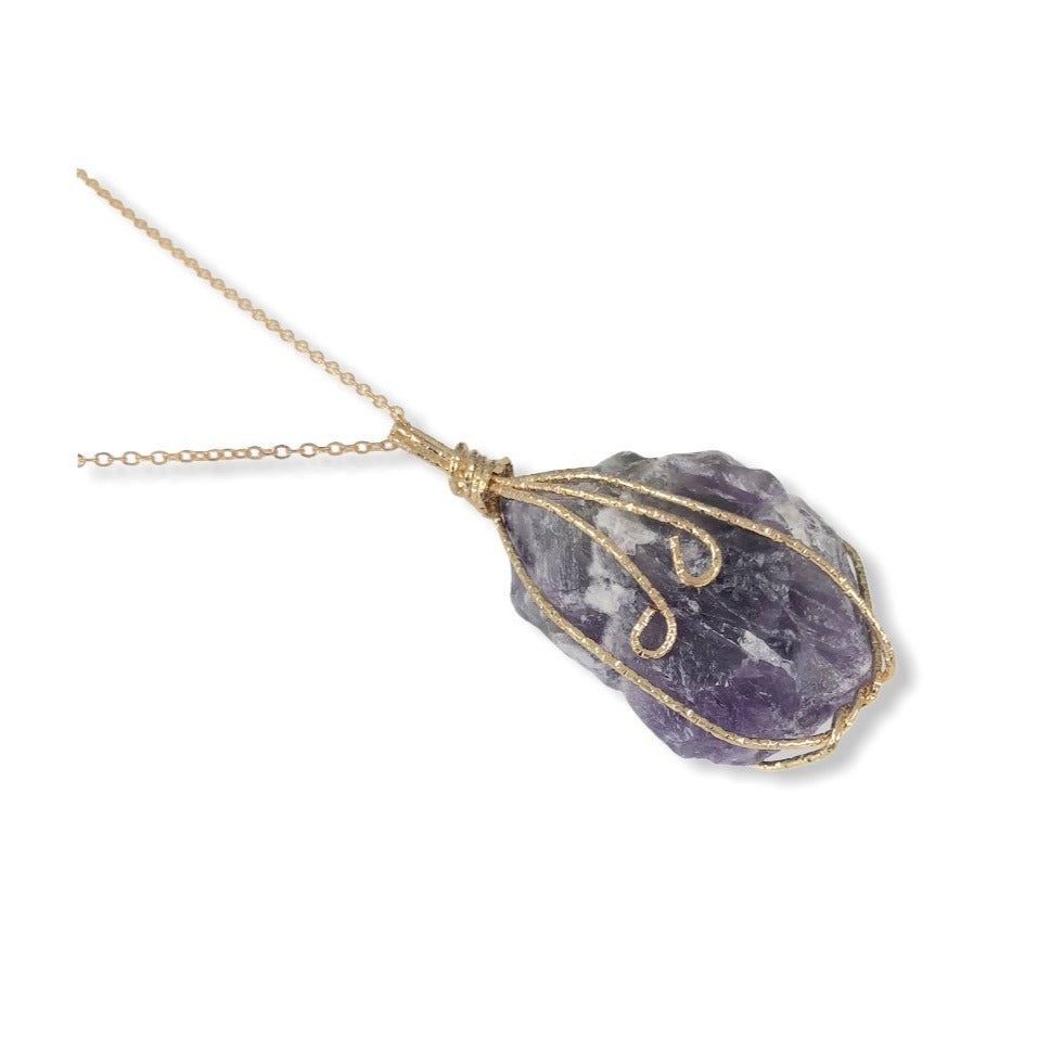 Rebel Wrapped Gemstone Necklace