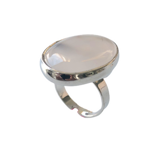 White Agate Ring