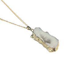 Load image into Gallery viewer, Sliced White Agate Necklace