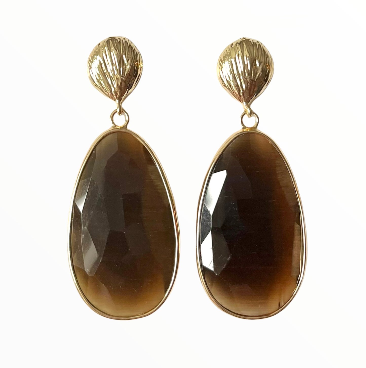 Catseye Colour Drop Earrings