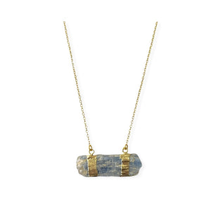 Kyanite Necklace in Yellow Gold