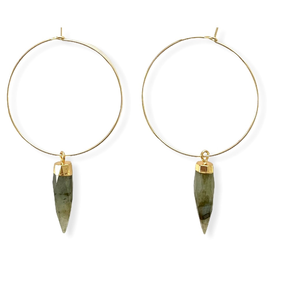 Stiletto Drop Hoops