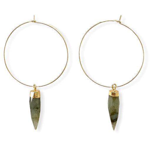 Stiletto Drop Hoops